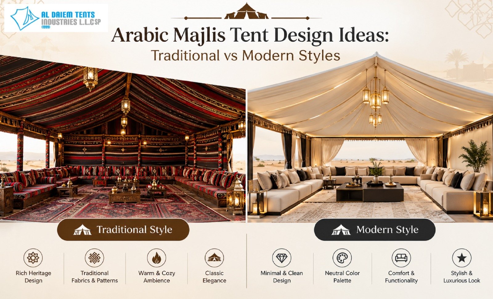 Arabic Majlis Tent Design Ideas: Traditional vs Modern Styles